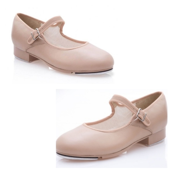 NIB Capezio 3800 Tan Mary Jane Tap Shoes - Picture 2 of 8